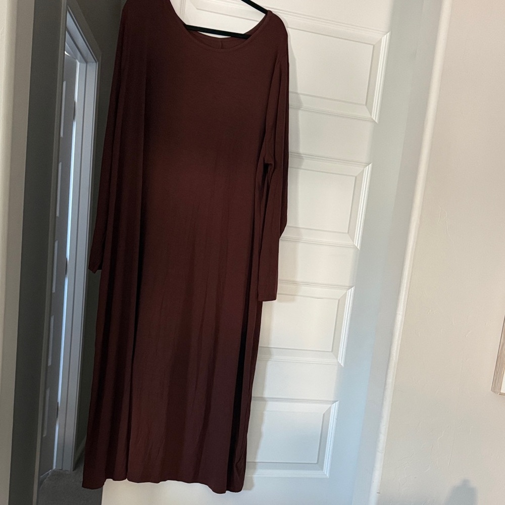 a new day Rich Brown Long Sleeve Dress
